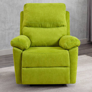 Green fabric recliner online chair